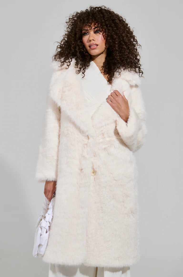 Faux Fur Trench Coat $69.00
