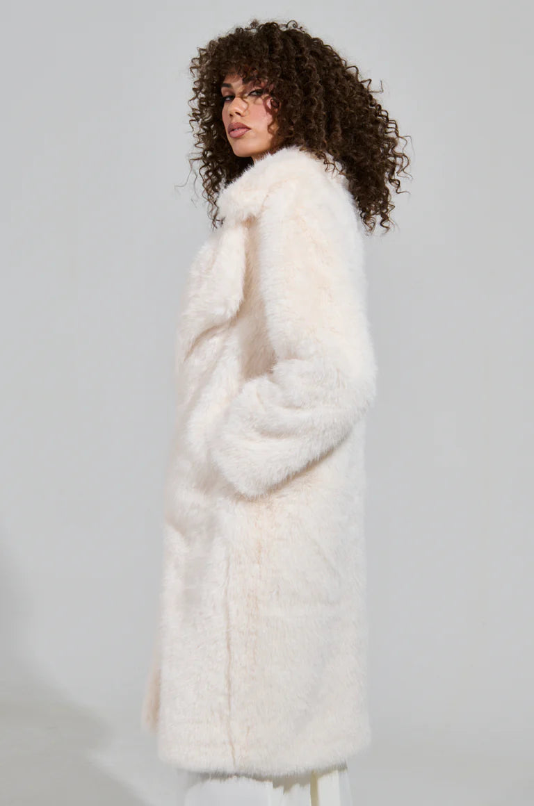 Faux Fur Trench Coat $69.00