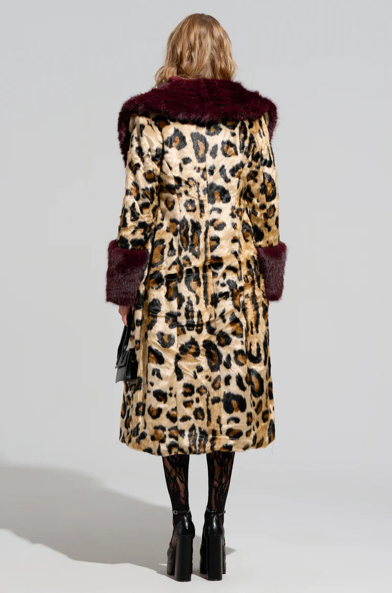 Leopard Faux Fur Trench $69.00